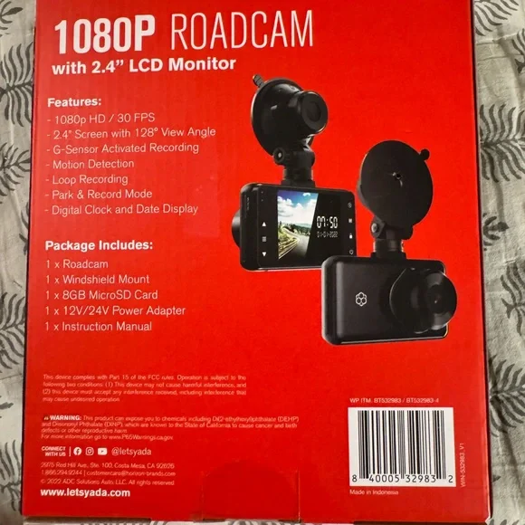 Yada 1080P Roadcam with SanDisk 32GB microSD Card - Picture 2 of 10